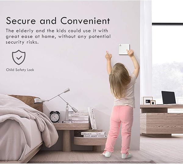 eMylo Zigbee Smart Switch Interruptor de luz de pared inalmbrico Control remoto Botn basculante Funciona con Zigbee Central Hub Control de voz compatible con AlexaGoogle Home 1 Gang Blanco