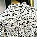 Shouhengda Women Chiffon Lapel V-Neck Blouse Plaid Button Down Tops (US4/Tag M, Letter)