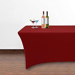 Obstal 6 Pack Stretch Spandex Table Covers for 8