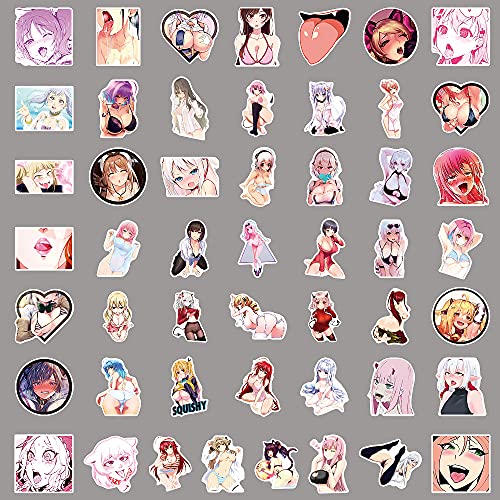 200 Pcs Sexy Anime Stickers for Adults, Hentai Stickers Girl Waifu Stickers, Vinyl Waterproof Stickers Pack for Hydroflask Water Bottle Laptop Phone Case Computer Car Dcals