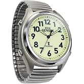 Five Senses Atomic Talking Watch for Seniors - Loud Sound Alarm. Ideal for Visually Impaired Men &amp; Women - Large Face Watch with Talking Time Feature