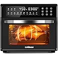 CUSIMAX Air Fryer Oven, 13-in-1 Convection Oven, 24QT Air Fryer Combo, Countertop Air Fryer Toaster Oven with Rotisserie & Dehydrator, Rich Accessories (Black Touch Screen)