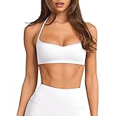 LASLULU Womens Adjustable Spaghetti Straps Sports Bra Sweetheart Neck Wireless Padded Workout Yoga Crop Tops