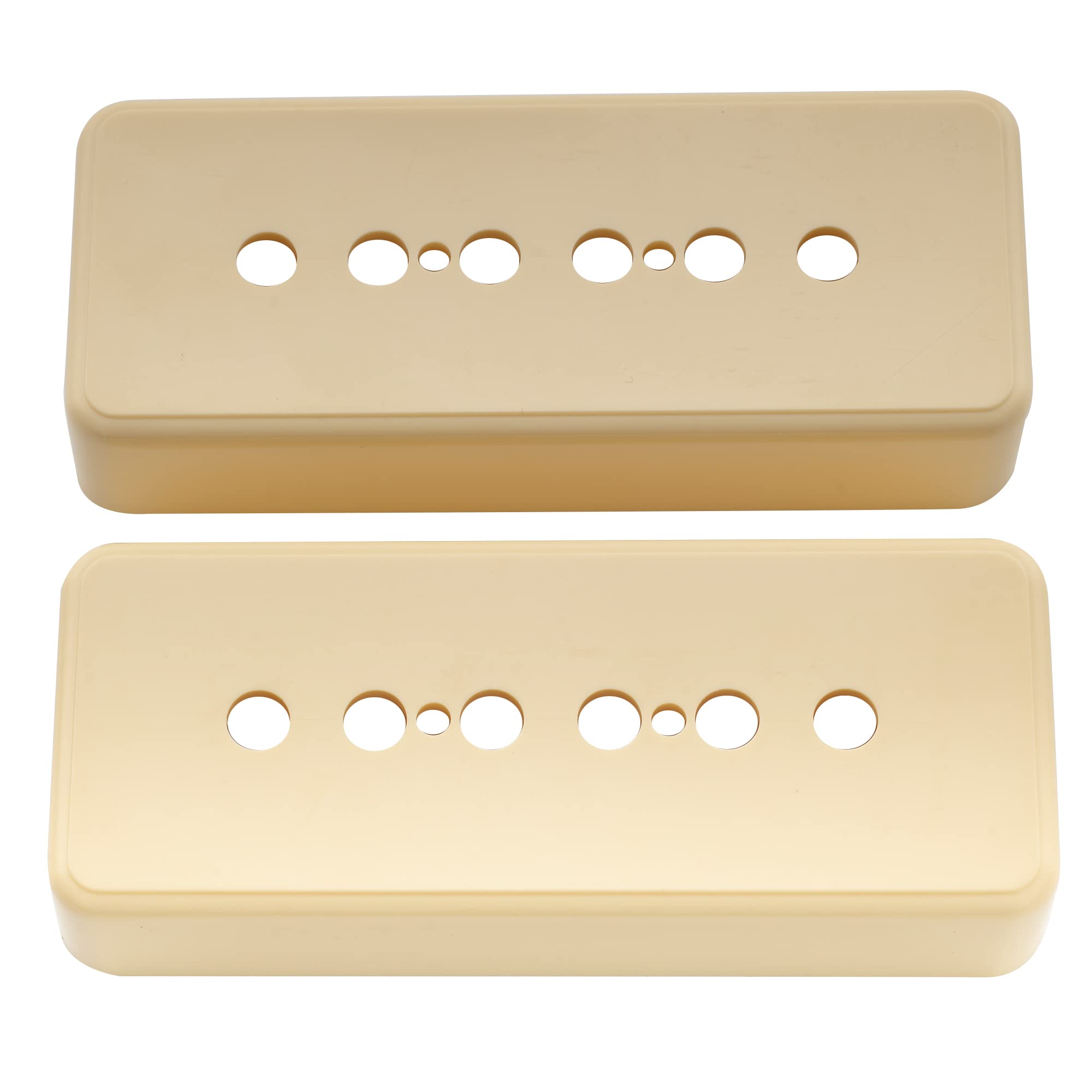 Musiclily Pro Plastic 48mm P90 Soapbar Guitar Pickup Covers for Import Les Paul SG Electric Guitar, Cream(Set of 2)
