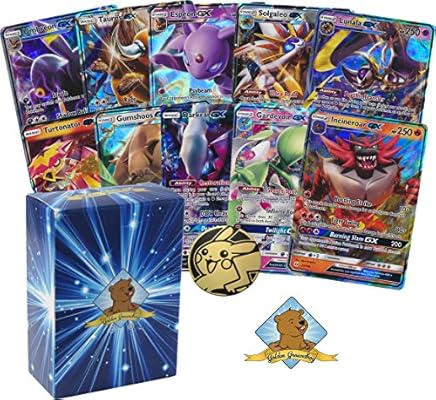 10 Pokemon Card Lot Of All Gx Ultra Rares No Duplication Includes Golden Groundhog Box Amazon Com Au Toys Games