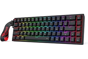 Redragon K631 PRO 65% 3-Mode Wireless RGB Gaming Keyboard, 68 Keys Hot-Swappable Compact Mechanical Keyboard w/Hot-Swap Free-