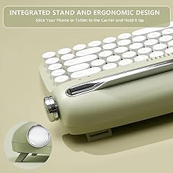 YUNZII Upgraded Wireless Keyboard, Retro Keyboard