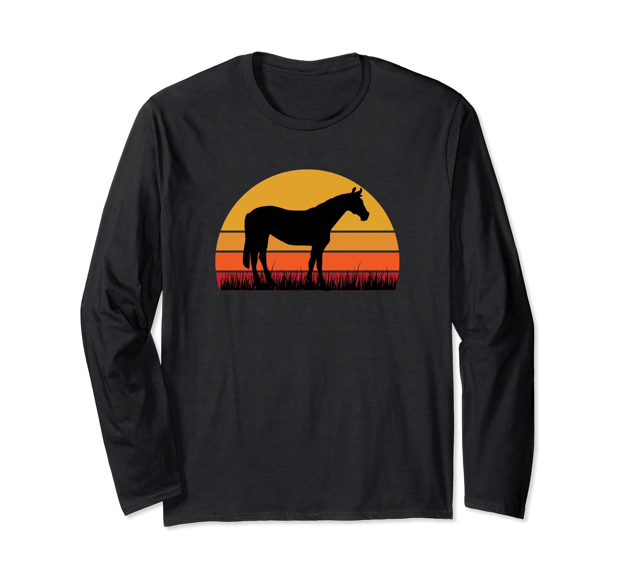 Horse Equine Equestrian Cowboy Farm Farmer Ranch Pony Long Sleeve T-Shirt