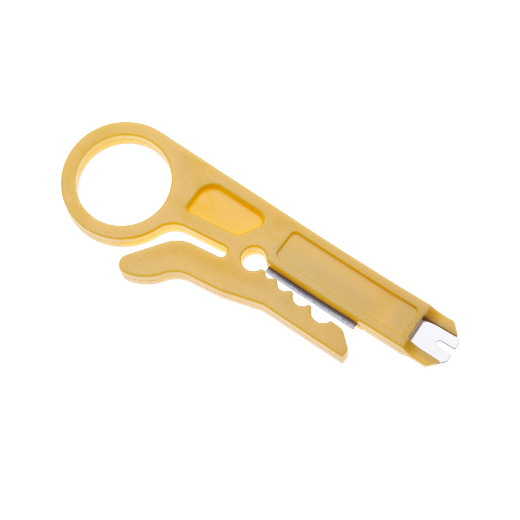 Wire Stripper, Cable Cutter Wire Piller Terminal Installer for Internet, TV, Video and Audio Cables Hand Tool with Adjustable Cutting Blade