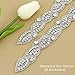 QueenDream 1 Yard Rhinestone Bodice Applique- Silver Width: 0.4 Inches