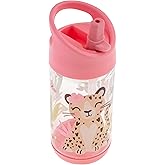 Stephen Joseph, Kids Flip Top Water Bottle, 10 oz Tritan BPA Free, Water Bottle for Girls & Boys, Back to School Flip Top Bottle, Leopard