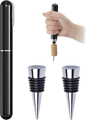 3 PCS Druckluft Korkenzieher Set, Tragbar Manueller Korkenziehers