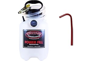 Motive Products 1735 Power Fill Pro Fluid Transfer Pump 1 GAL Tank with Schraeder Valve, Ball Valve Shutoff, and Hose, 4 Quart Capacity