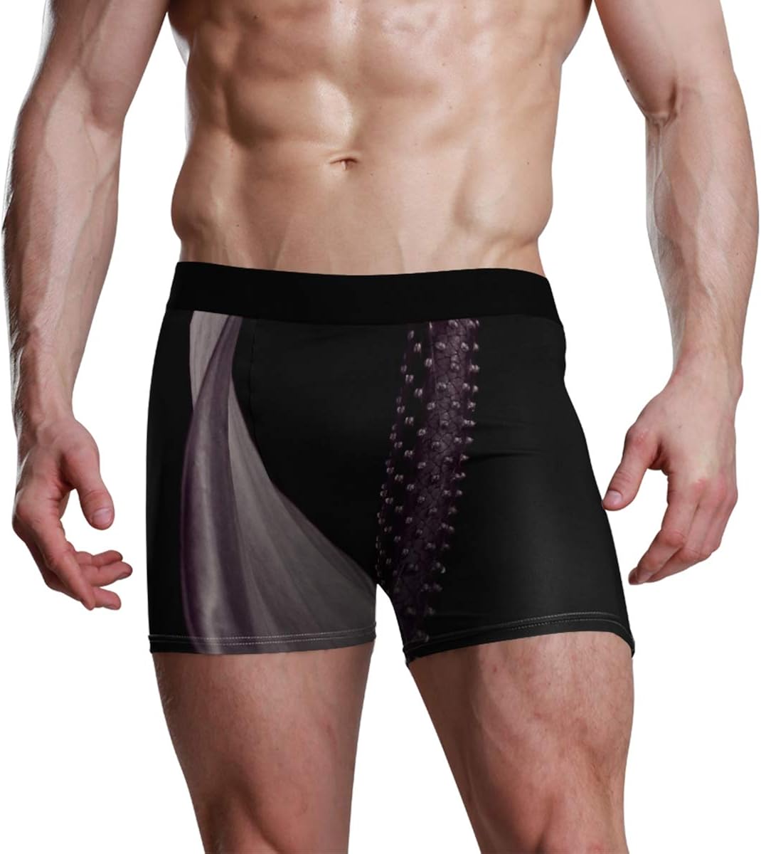 Boxer Briefs for Men Underpants Blossom Flower Purple Petal