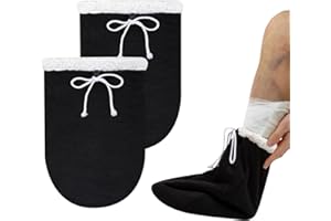 LKLKKC 2Pcs Leg Cast Cover, Below the Knee Cast Sock Sleeve Adjustable Drawstring Cast Protector for Men Women Leg Ankle Cast