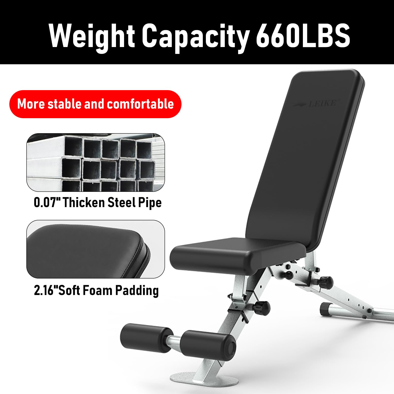 Weight Capacity 660LBS and construction details