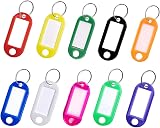 Lefute Key Tags Pack of 10 with Labels 2 x 0.87 x 0.12 in Plastic Covers view 1