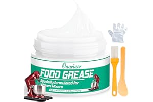 ONARIEER 4.23 oz Food Grade Grease for Kitchen Aid Stand Mixer – Universal Compatibility for Stand Mixer Gear Attachments, Premium Silicone Grease with Stick, Gloves and Brush Applicators