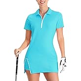 Hiverlay Tennis Dresses for Women with 2 Pockets Built in Shorts UPF 50+ Golf Dress Workout Athletic Dresses