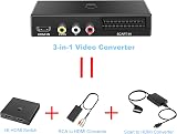 AIFHDAUF Scart to HDMI Converter 3 in 1 Video Audio Adapter HDMI Switch view 7