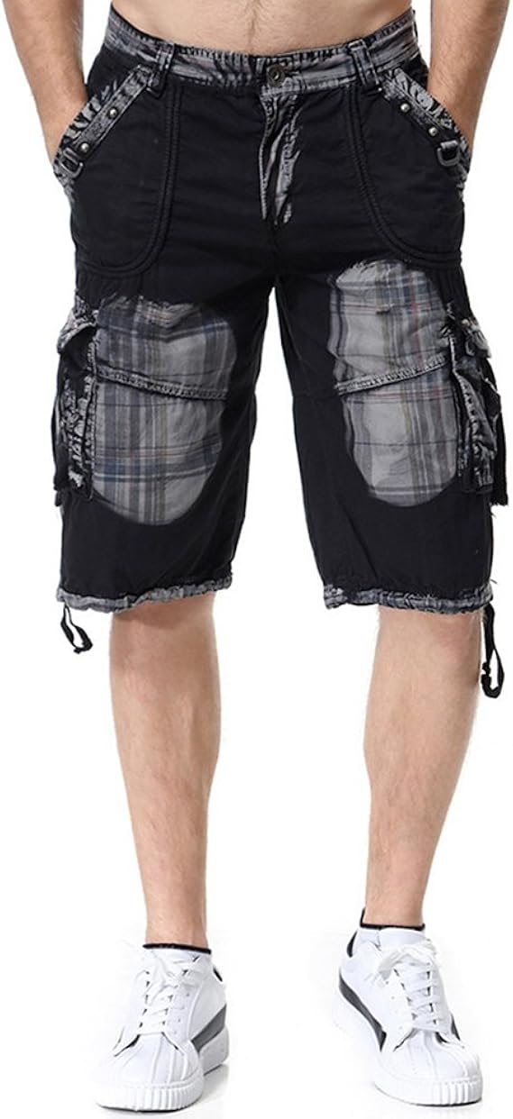 Amazon Co Jp Aowofs ルーズパンツ カーゴ パンツ メンズ 短パン 五分丈 ゆったり 迷彩 ショートパンツ 綿 夏 大きいサイズ 服 ファッション小物