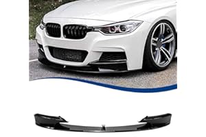XPHAZZ Front Lip Compatible with 3-Series Sedan M-Sport Package (Gloss Black, 2012-2018 F30)