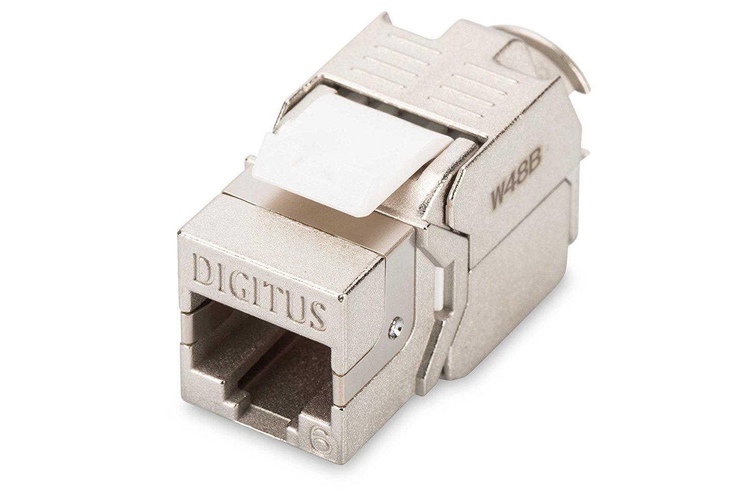 DIGITUS Keystone Module Cat-6 Shielded - RJ45 female - 250 MHz 1GBase-T - AWG 26-22 - No tools required, Silver