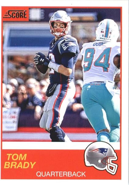 2019 Score Football 142 Tom Brady New England Patriots At Amazon S Sports Collectibles Store
