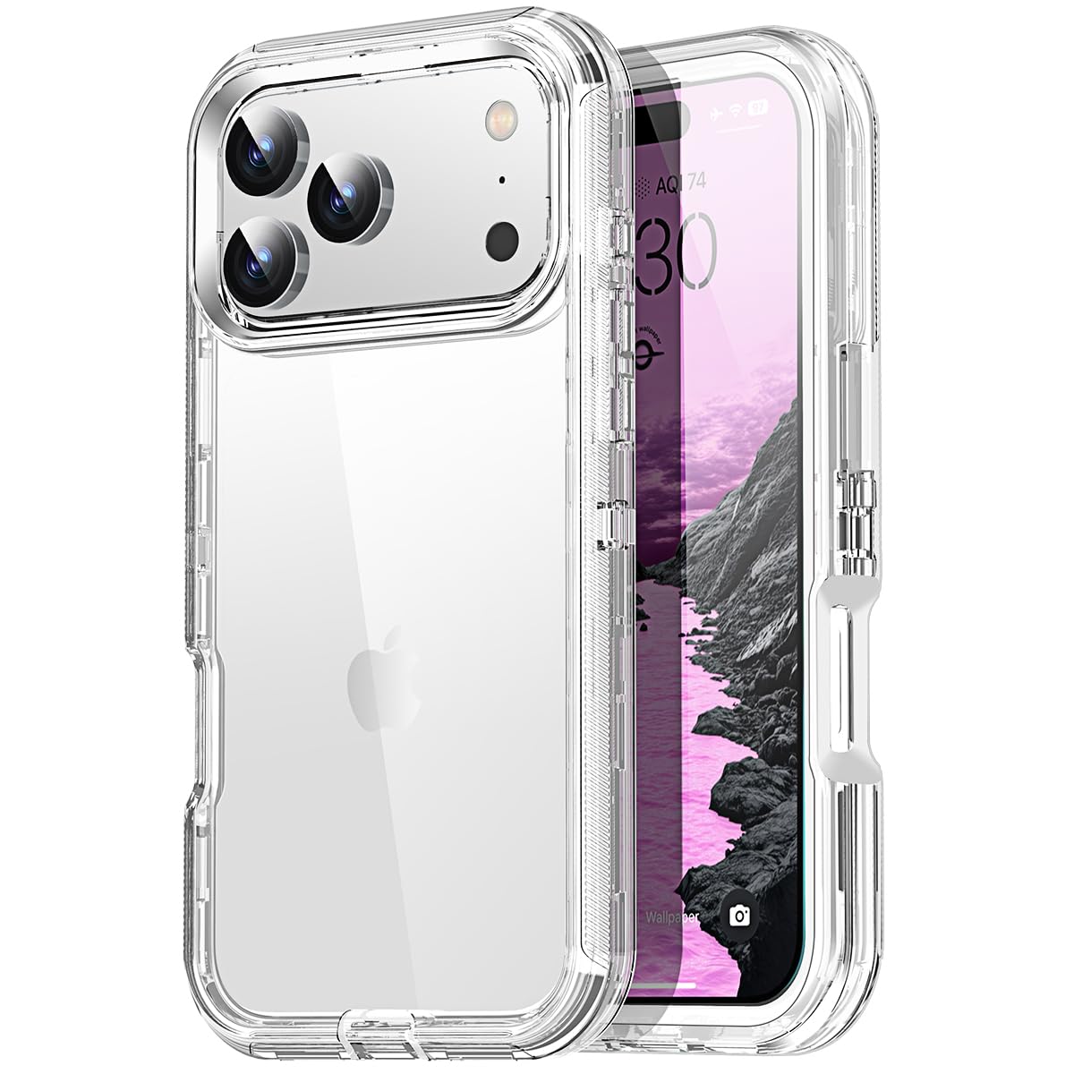 AICase for iPhone 17 Pro Max Case Clear 3 in 1 Heavy Duty Drop Protection Full Body Rugged Shockproof/Dust Proof 3-Layer Military Protective Tough Durable Cover for iPhone 17 Pro Max 6.9"_1
