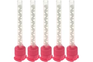 50 PCs Dental Grade Dental 5mm Pink Impression Mixing Tips by VASTMED | Mixing Tips for Dental Temporary Crowns Material Mix