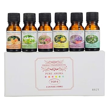 Jinjin Aromatherapy Essential Oils 6flavor 10ml Box, aromatherapy oil