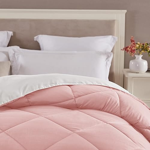 Seward Park King Size Pink Beige White Comforter, All Season Soft