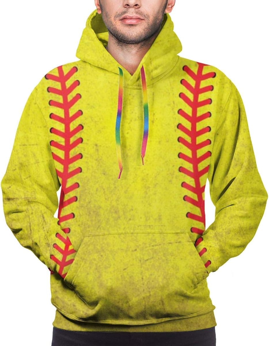 Men's Hoodie Softball Print Sweate Sweatshirt Men's Casual Hoodie