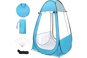 SANHESHUN Pop Up Tent, Clear Outdoor Tents Sports Fishing, Rainproof and Windproof Beach Camping, Lightweight and Sturdy, Easy Set Up, UPF 50+ Portable Folding 39" x 64"