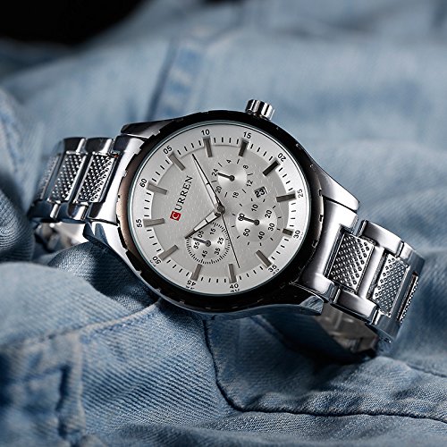 Relojes de Pulsera de la Marca de Moda de los Hombres Relojes de Pulsera Casuales de la Hora de Reloj de Cuarzo analógico - Imagen 6