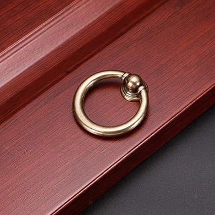 Vintage Single Hole Knob Door Dresser Cabinet Wardrobe Ring Pull