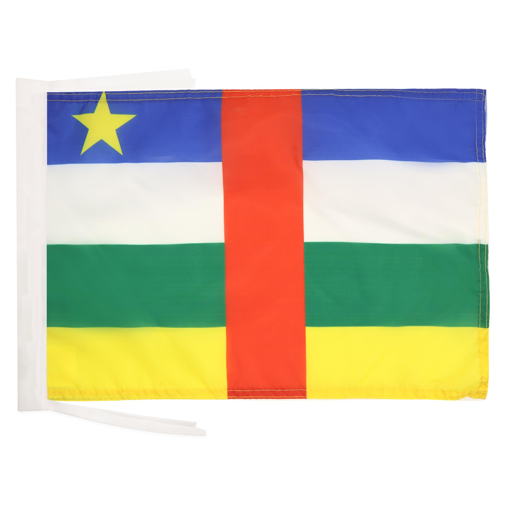 AZ FLAG - Central African Republic Flag - 18'' x 12'' - 100% Polyester Central Africa Small Banner with Two Cords - Fade Resistant - Vivid Colors - 18x12 in - 45x30 Cm — image 1