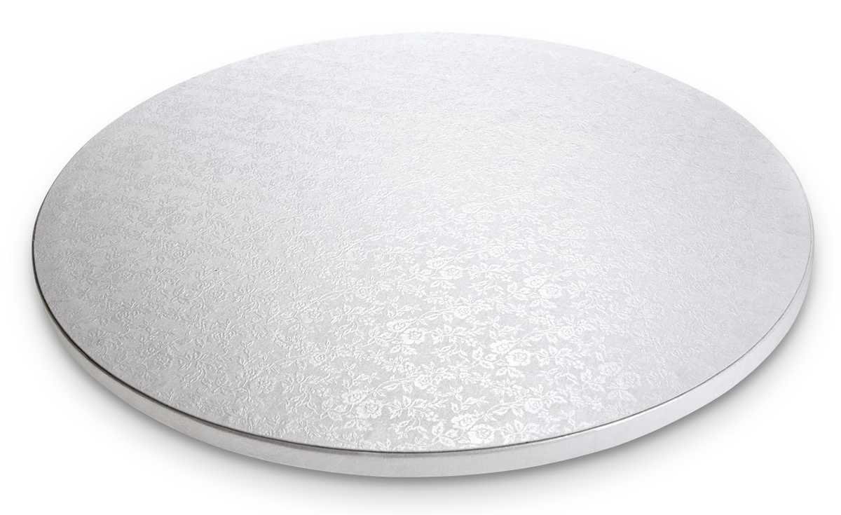 Staedter Extra Strong Round Cake Board, 30 cm, Cardboard - Aluminum Laminated, White
