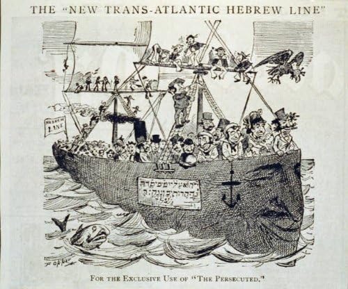 Photographs - HistoricalFindings Photo: New Trans-Atlantic Hebrew Line,1881,Crowded Ship,Jewish Immigrants,F. Opper