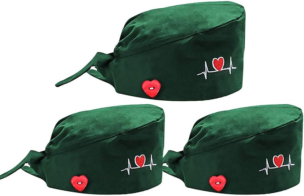 LOOVEE Berretto Chirurgico Donna Uomo con Bottoni Stampa Battito del Cuore  Cappuccio Chirurgico con Fascia Regolabile per Cappello Medico Cuffietta  Chirurgica Cuffia Infermiera Bandana Chirurgiche Donna Abbigliamento  berjaya.edu.my