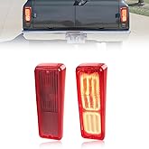VYNTRAL Tail Light Compatible with 1967-1972 Chevrol-et Panel Truck, Chevrol-et Suburban, GMC Suburban, [2 in 1 Design] with Brake Light, Running Light, Red LED Rear Tail Lamp, 2 PCS, Red Lens