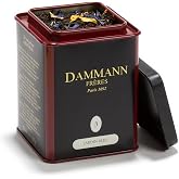 Dammann Freres Loose Leaf, Jardin Bleu, Premium Gourmet French Black Tea, Blend Strawberry, Rhubarb Flavors, 3.52 Ounce Tin