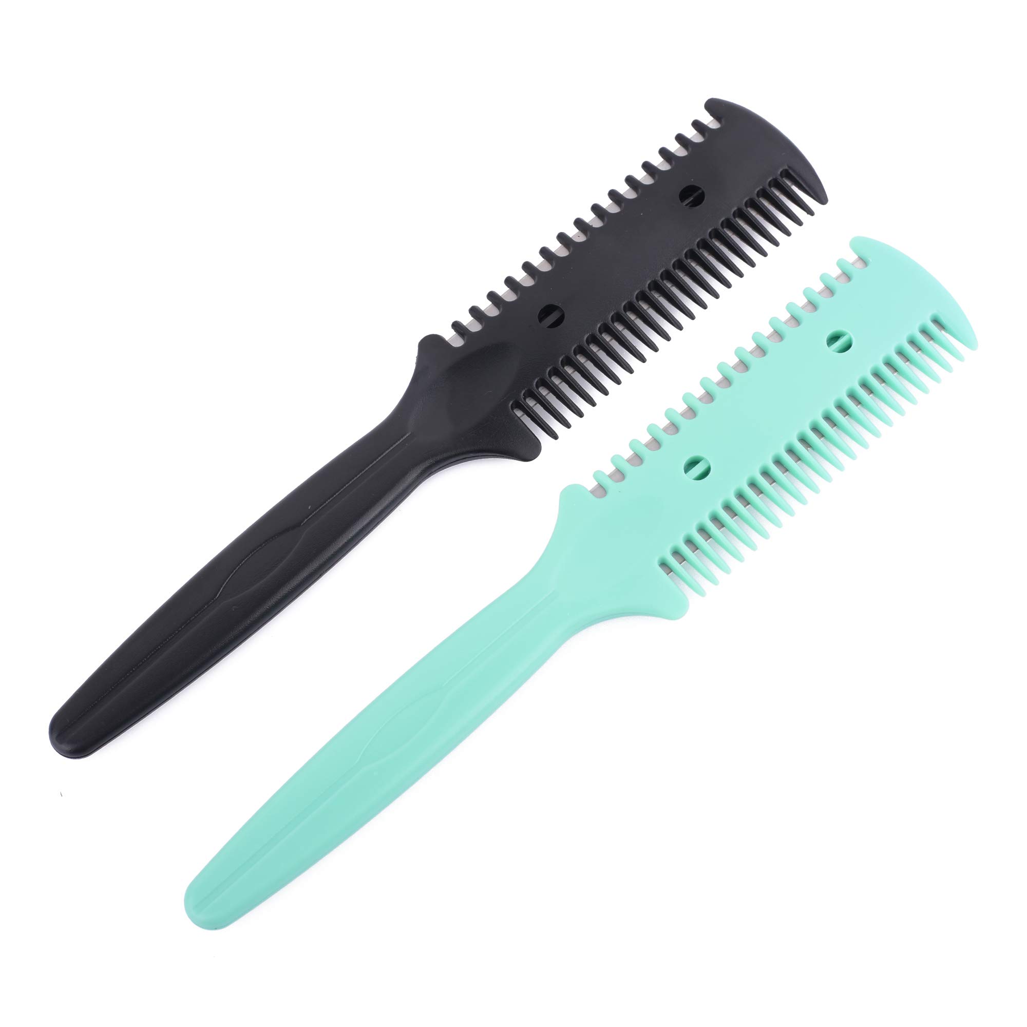 Fine Lines Split End Trimmer for Women – Razor Comb Pack of 2 for Cutting & Thinning Hair – Double Sided Hair Cutting Tool & Split End Remover – Unisex Hair Trimmer for Dead Ends & Baby Hairs