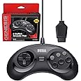 Retro-Bit Official Sega Genesis Controller 6-Button Arcade Pad for Sega Genesis - Original Port (Black)