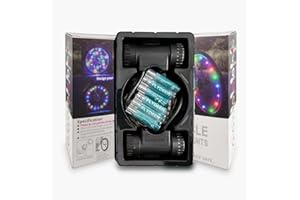 Reelau 2 Pack Bike Wheel Light with AAA Batteries, Waterproof Bright Colorful LED Light String for Bike Spoke, 2 Lights for 2