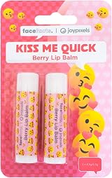 Face Facts Joy Pixels Kiss Me Quick Strawberry Lip Balm 2 x 4.25g Vegan