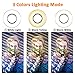Selfie Ring Light with Cell Phone Holder Stand for Live Stream / Makeup, Bcway Clip Lazy Bracket for iPhone / Android, [3-Light Mode] [10-Level Brightness] LED Desk Lamp for Kitchen, Bedroom