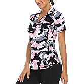 LURANEE Women's Short Sleeve Moisture Wicking Athletic Shirts Quarter Zip Pullover