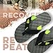 PR SOLES Recovery Flip Flops | Sandals for Men and Women | Great for Athletes | Green/Gray,XL | (M) 10 - 11