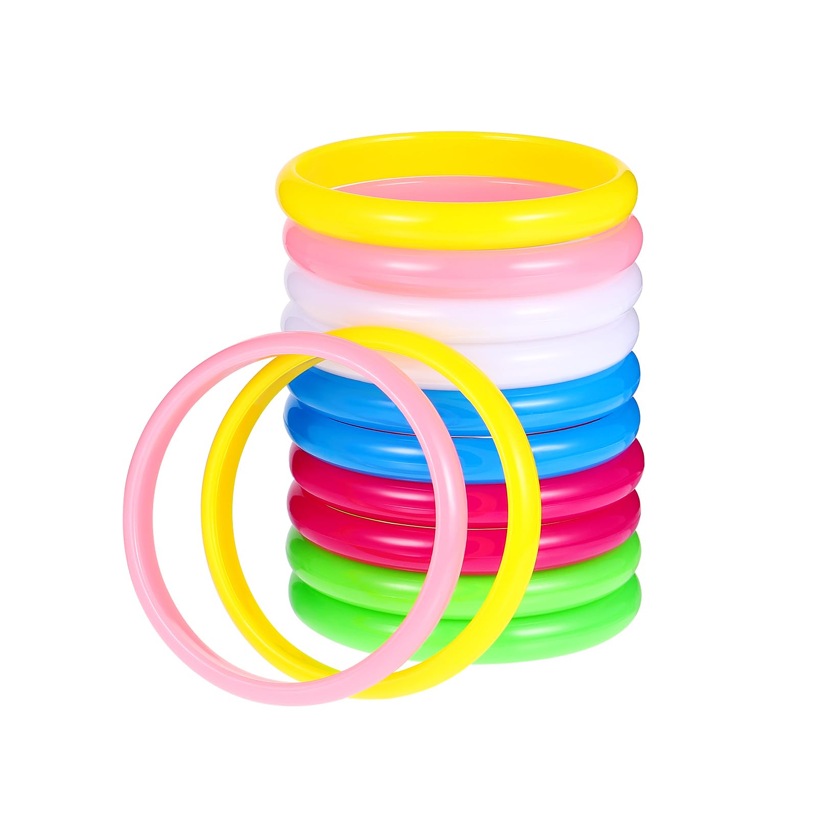 12pcs Colorful Plastic Bangle Bracelets Friendship Bracelets Party Favors for Kids Women Girls - 12Pcs for DIY Jewelry Accessories Decorations